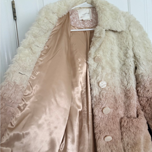 Anthropologie Cream and Tan Teddy Jacket - Picture 3 of 3
